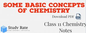 Read more about the article Some Basic Concepts of Chemistry Class 11 Notes Chapter 1 – Download PDF