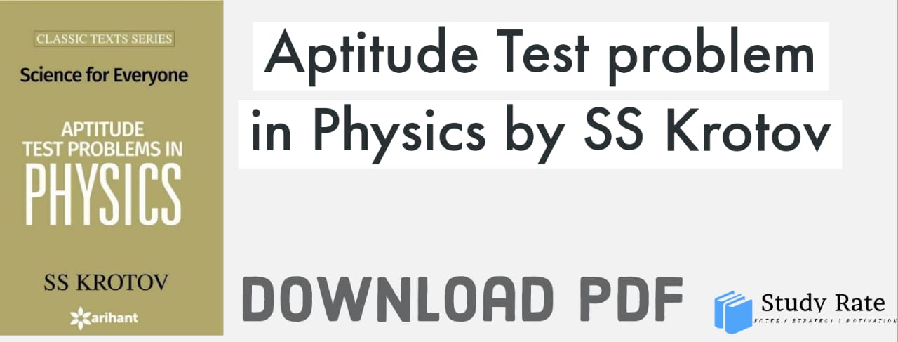 You are currently viewing Download SS Krotov Aptitude Problems in Physics for JEE/NEET PDF for free