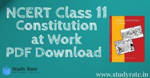 Read more about the article Class 11 NCERT of Constitution at Work Book PDF Download – English Medium