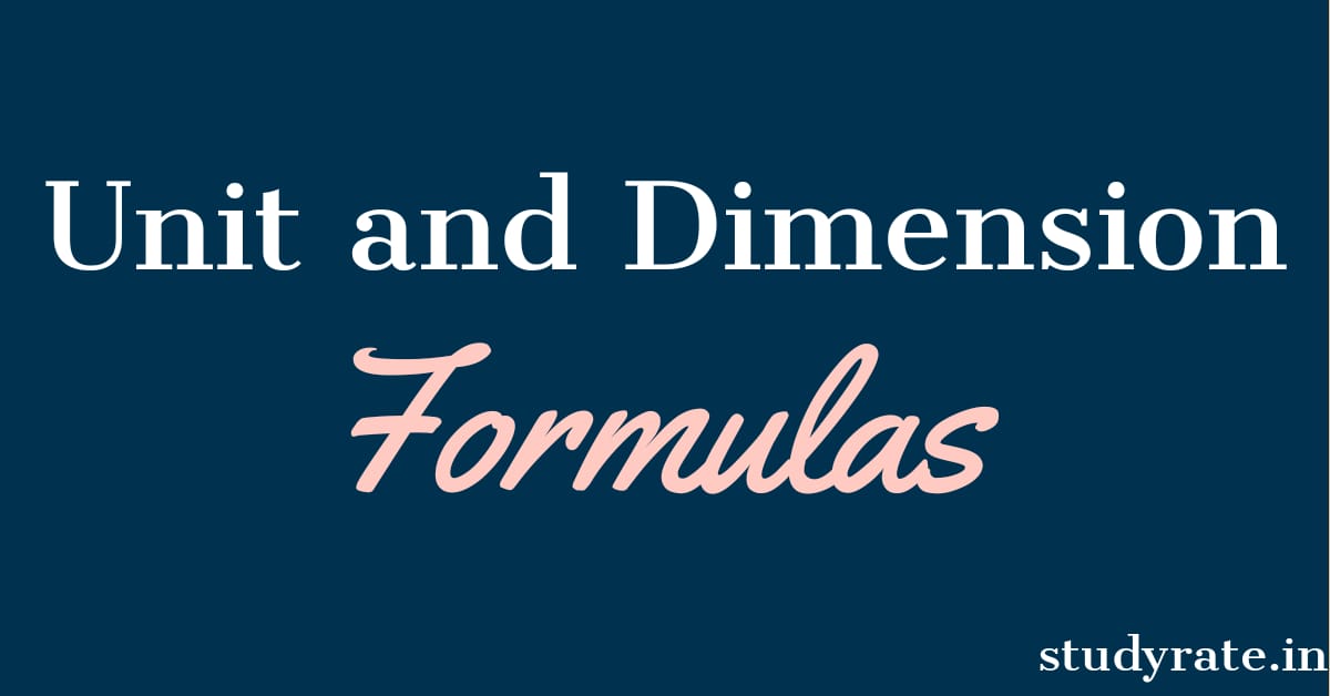 You are currently viewing Units and Dimensions: All formulas Class 11 Physics for JEE/NEET PDF