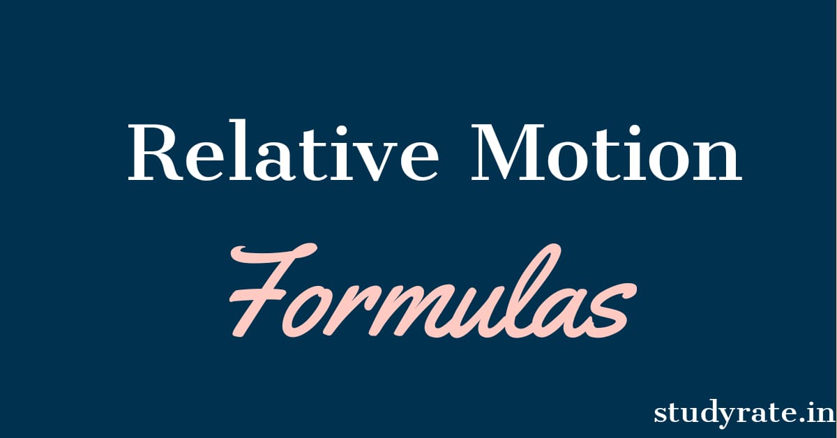 Read more about the article Relative Motion: All formulas Class 11 Physics for JEE/NEET PDF