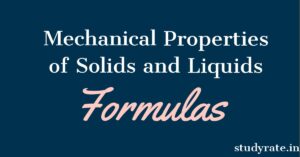 Read more about the article Mechanical Properties of Solids & Liquids: All formulas Class 11 Physics for JEE/NEET PDF